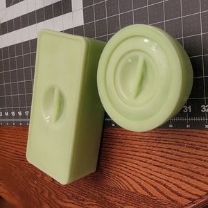 Jeannette jadeite Refrigerator Dishes